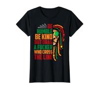 Be Humble Be Kind Beast Lion Roaring Anniversaire Lion Homme Garçon T-Shirt Graphique avec Valeur, Femme, Noir, XS