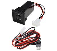 Be In Mind 2pcs OEM Style Piggy Back Fusible Faisceau de Câbles de Remplacement Compatible avec VW T5 2003-2009 Double USB Ports 2 X 2.1A 12V - 17V