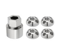 Be In Your Mind 1 Jeu D'écrous De Sécurité Antivol M8 4 Trous En Acier Inoxydable Pour Porte-Vélo De Toit Rideau Système Solaire (4 Écrous 1 Cadenas) Argent