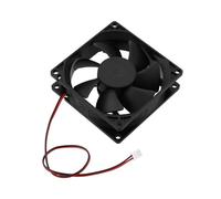 be in your mind 1 Pièce Ventilateur de Refroidissement sans Balais 80mm x 80mm x 25mm DC 12V 0,2a Double Roulement à Billes 2 Broches Plastique 8025 7 Pales Noir