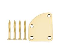 Be In Your Mind 1 plaque de manche de guitare incurvée à 4 trous avec vis compatible avec manche Telecaster compatible avec Stratocaster Neck Bass Neck Doré