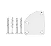 Be In Your Mind 1 plaque de manche de guitare incurvée à 4 trous avec vis compatible avec manche Telecaster Compatible avec Stratocaster Neck Bass Neck Argenté