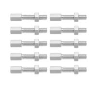 be in your mind 10 Pièces Vis de Réglage de Câble d'accélérateur M6x37,5 Mm Câbles de Frein pour Moto Câble de Frein Vis en Acier A3 avec écrous Compatible avec Hercules Kreider La Moto