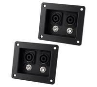 Be In Your Mind 2 Boîtes Lot de de Jonction Audio Double Haut-Parleur avec Double SpeakON NL4 99 X 84 Mm Adaptées Aux Boîtiers de Scène Audio