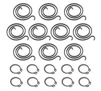 Be In Your Mind 20 Pièces Kit de Réparation de Ressort de Poignée de Porte Bobine de 2.5 Tours Bobines de 2mm d'épaisseur Et de Diamètre de 27.5mm Circlip de 1mm Kit de Poignée de Porte à Monter