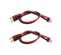 be in your mind 2pcs Câble de Chargeur Banane T-Plug à 4mm Compatible pour Chargement de Batterie RC Lipo - 12 Pouces (14AWG)