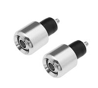 Be In Your Mind 2pcs Extrémités de Guidon 7/8 Pouces Moto en Alliage d'Aluminium - Prise Poignée Barre Fin Bouchon pour 22mm Diamètre, Argent