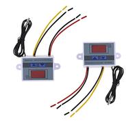 Be In Your Mind 2pcs XH-W3001 Module de Contrôleur Tmpérature à LED Numérique Interrupteur Thermostat avec Sonde de Capteur Étanche Chauffage Programmable Refroidissement -50?-110? 12V 10A 120W