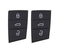 Be In Your Mind 2X 3 Boutons Voiture Télécommande Porte-clés Boutons Clavier en Caoutchouc Verrouiller Déverrouiller Coffre Compatible pour Polo Golf 7