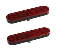 Be In Your Mind 2x réflecteur de scooter électrique en plastique rouge M6 à visser réflecteur d'avertissement réfléchissant certification E-MARK universelle pour remorque moto camions VTT Dirt Bike