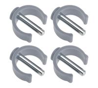 Be In Your Mind 4 Pinces Lot de en C pour Déambulateur Accessoires de Boucle de Type C Compatibles avec Aidapt Commode Walker Perch Stool Tube de 25 Mm Longueur de Broche de 28 Mm Gris