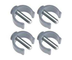 Be In Your Mind 4 Pinces Lot de en C pour Déambulateur Accessoires de Boucle de Type C Compatibles avec Aidapt Commode Walker Perch Stool Tube de 22 Mm Longueur de Broche de 25 Mm Gris