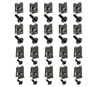 Be In Your Mind 40pcs Carénage de Moto Carrosserie M5 M6 Boulons et Ressort Spire Vitesse Attache Clip Écrous Kit Adapté pour Plupart Motos