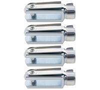 Be In Your Mind 4x Fourches à Chape M10 Longues avec Goupille à Ressort Filetage à Droite Tige de Vérin Pneumatique Extrémité de Chape Filetage Femelle Connecteur en Y Longueur 72 Mm