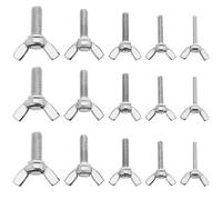 Be In Your Mind 50pcs Vis à Oreilles Papillon M3 M4 M5 M6 M8 Ensemble de Boulons à Oreilles en Acier Inoxydable Vis Papillon en Métal Boulons pour Équipement Électronique