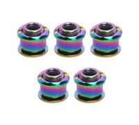 Be In Your Mind 5pcs M8 Kit de Boulons de Plateau Unique de Vélo Boulons et Écrous de Plateau en Acier Vis à Disque de Cyclisme pour Vélo de Route VTT BMX VTT Multicolore