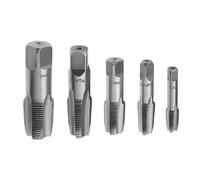 Be In Your Mind 5pcs NPT 60 Degrés Robinet de Tuyau Cylindrique Filetage Robinets Convient pour 1/8 1/4 3/8 1/2 3/4 NPT Filetage de Tuyau Portant Outil de Filetage de Tuyau en Acier