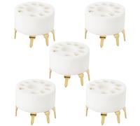 Be In Your Mind 5x Douilles de Tube électronique à 9 Broches en Céramique Plaquée Or Compatible avec Les Tubes à Vide 12AX7 12AT7 12AU7