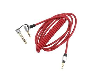 be in your mind Câble Audio de Remplacement de 3.5 mm à 3.5 mm et 6.5 mm Câble D'extension pour Casque de 1.8 m de Long Compatible avec Monster Studio Pro Detox et Solo Rouge