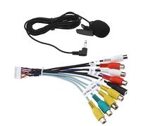 Be In Your Mind Faisceau de câblage RCA 20 broches adaptateur de sortie stéréo de voiture câble d'extension accessoires 18,5 cm PVC