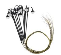 Be in Your Mind Lot de 10 lampadaires LED 1:100-3 V - 77 mm - Compatible avec l'échelle Ho - Compatible avec l'échelle OO - Lumière Blanche Chaude