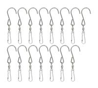 Be In Your Mind Lot de 15 crochets pivotants en acier inoxydable 9,3 x 2,2 cm pour accrocher des carillons éoliens, des torsades en cristal, rotation à 360 degrés, argent