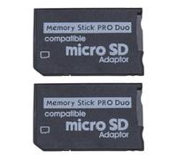 Be In Your Mind Lot de 2 adaptateurs de carte mémoire Micro SD vers Pro Duo - Compatible avec les appareils photo Sony PSP Console 1000 2000 3000