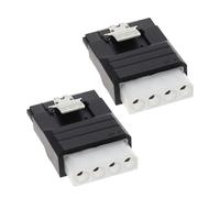 Be In Your Mind Lot de 2 adaptateurs Molex IDE 4 broches femelle vers SATA 15 broches femelle pour connecter des disques durs SSD HDD SSD CD DVD Drive