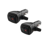 Be In Your Mind Lot de 2 Prises Allume-Cigare de Voiture 12 V/24 V Fusible 10 A Prise d'alimentation Allume-Cigare avec Indicateur LED pour Chargeurs de Voiture GPS Aspirateur