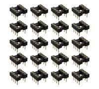 Be In Your Mind Lot de 20 adaptateurs de prise à puce IC ronde à 8 broches plaqué or - Pas de 2,54 mm - Pour 8 prises IC DIP OP-AMP - Pour NE5532 - Marron - Qualité audio LM