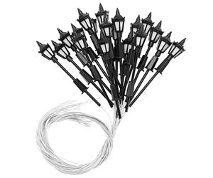 Be In Your Mind Lot de 20 lampadaires miniatures OO HO à l'échelle 1:100, 3 V, accessoires de modélisme, hauteur 7 cm