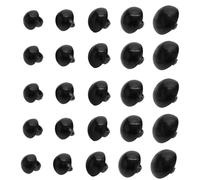 Be In Your Mind Lot de 200 boutons demi-ronds en forme d'œil d'animal - 8 mm, 9 mm, 10 mm, 11 mm, 12 mm - En plastique - Pour remplissage en peluche - Boutons décoratifs pour production animale