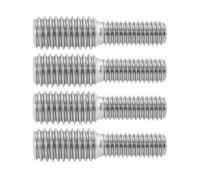 Be In Your Mind Lot de 4 Boulons à Vis Filetés à Double Extrémité M6 à M8 30 Mm en Acier Inoxydable 304 Adaptateur Réducteur de Filetage Mâle à Mâle pour Quincaillerie de Meubles (M6 X M8 X 30 Mm)
