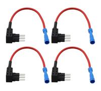 Be In Your Mind Lot de 4 porte-fusibles à lame Micro3 Piggyback Add-A-Circuit avec prise de courant pour voitures, camions, bateaux