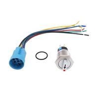 Be In Your Mind Lot de Commutateurs Rotatifs à 3 Positions 19 Mm (3/4") 12 V/24 V CC Autobloquants DPDT à Verrouillage Rouge