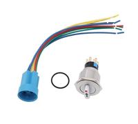 Be In Your Mind Lot de Commutateurs Rotatifs à 3 Positions 22 Mm (7/8") 12 V/24 V CC Autobloquants DPDT à Verrouillage Rouge