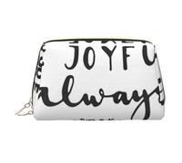 Be Joyful Trousse de maquillage en cuir avec calligraphie
