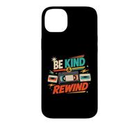 Be Kind and Rewind Cassette rétro VHS années 80 90 Nostalgie Coque pour iPhone 14 Plus