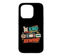 Be Kind and Rewind Cassette rétro VHS années 80 90 Nostalgie Coque pour iPhone 15 Pro