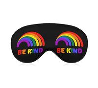 Be Kind arc-en-ciel Gay Pride LGBTQ masque pour les yeux pour dormir nuit occultante bandeau avec sangle réglable pour hommes femmes voyage Yoga sieste