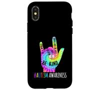Be Kind ASL Love Sign Language Hand Autism Awareness T-Shirt Coque pour iPhone X/XS