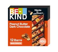 BE-KIND - Barres de céréales chocolat noir et beurre de cacahuètes - Grand format contenant 12 barres de 40g