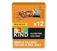 BE-KIND - Barres de Céréales - Noix de Pécan, Sirop d'Érable & Sel Marin - Sans Gluten - Riches en Fibres - Grand Format - 12 x 40g