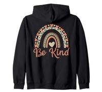 Be Kind Bohème de Sensibilisation à la gentillesse Motif léopard Arc-en-Ciel Sweat à Capuche