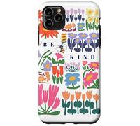 Be Kind Folk Art Swedish Mid Century Vibes Enfants Filles Femmes Coque pour iPhone 11 Pro Max