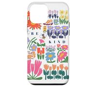 Be Kind Folk Art Swedish Mid Century Vibes Enfants Filles Femmes Coque pour iPhone 12 Mini