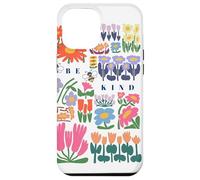 Be Kind Folk Art Swedish Mid Century Vibes Enfants Filles Femmes Coque pour iPhone 12 Pro Max
