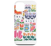 Be Kind Folk Art Swedish Mid Century Vibes Enfants Filles Femmes Coque pour iPhone 13