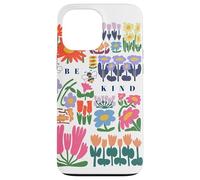 Be Kind Folk Art Swedish Mid Century Vibes Enfants Filles Femmes Coque pour iPhone 13 Pro Max