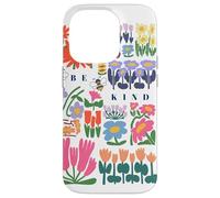 Be Kind Folk Art Swedish Mid Century Vibes Enfants Filles Femmes Coque pour iPhone 14 Pro